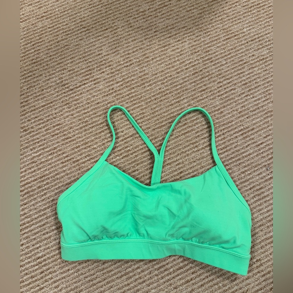 Lululemon Women's Neon Green Flow Y Nulu Sports Bra - Picture 5 of 5